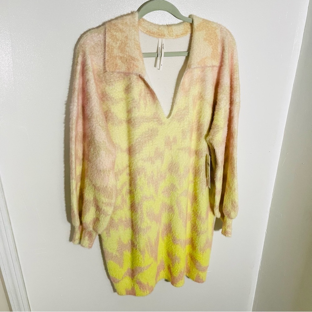 NWT Anthropologie Long-Sleeve V-Neck Sweater Mini Dress - Picture 9 of 10